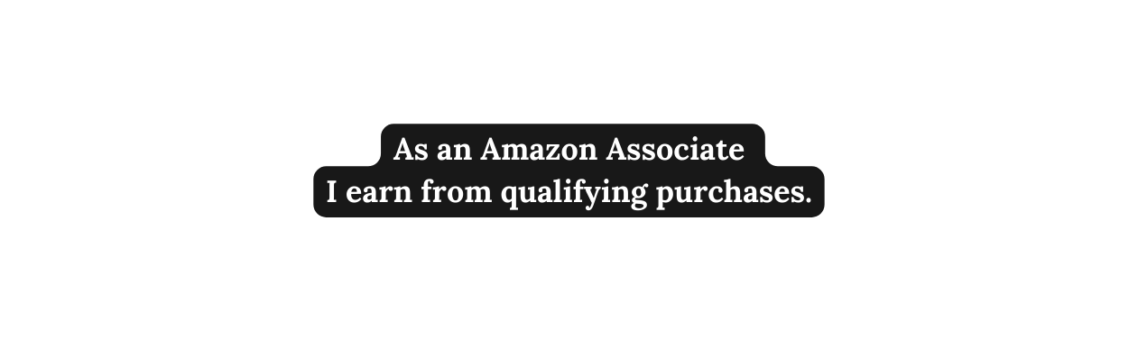 As an Amazon Associate I earn from qualifying purchases